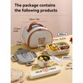 thumbnail image 1 of Thermal Lunch Box Heat Preservation Bento Box Portable Divided Food Storage Container With Thermal insulation bag 1set Gery, 1 of 6