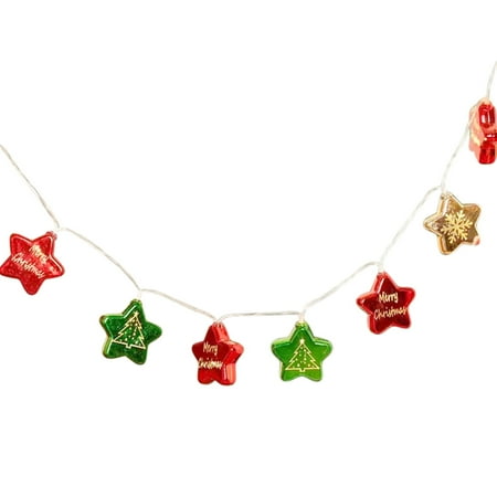 

Guoxxzi Christmas Decorations Clearance LED Christmas Day Santa Claus Snowman Christmas Tree Electroplated Decoration Light String