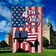 thumbnail image 3 of 4 de Julio Decoraciones Jardín Al Aire Libre Bandera Día de la Independencia 4 de Julio Americano Patriótico Terraza de la Familia Decoración de la Fiesta Del Porche Terraza Colgante Vertical 12x18 Pu, 3 of 6