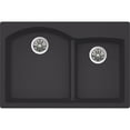 thumbnail image 3 of Elkay Quartz Luxe 33" x 22" x 10", Offset 60/40 Double Bowl Drop-in Sink with Aqua Divide, Caviar, 3 of 3