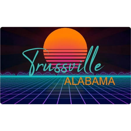 

Trussville Alabama 4 X 2.25-Inch Fridge Magnet Retro Neon Design