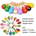 thumbnail image 7 of Set of 6 - 5PCS Adorable Wooden Egg Maracas Musical Colorful Percussion Easter Egg Shakers(Assorted Color) & 1 PCS Mini Wooden Ball Musical Instruments Maracas(Random Color), 7 of 7