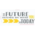 thumbnail image 1 of Future Depends on You Motivational Wall Sticker Decals Vinyl Lettering Art Home Decor Quote 33x11-Inch Storm Gray/Yellow, 1 of 5