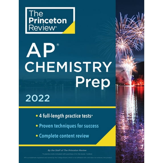 Pre-Owned Princeton Review AP Chemistry Prep, 2022: 4 Practice Tests + Complete Content Review + Strategies & Techniques (Paperback) 0525570586 9780525570585