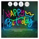 thumbnail image 4 of Letrero De Neón"Happy Birthday" Para Dormitorio, Ambiente Festivo, Fiesta, Cafetería, Tienda, Decoración De Pared, Regulable Por USB, 40.6x26.7cm, 4 of 6