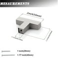 thumbnail image 3 of knobelite 15 Pack 2 inch (50mm) Length Square Corner Kitchen Cabinet Door Handles and Knobs Nickel Brused Drawer Pulls Barthroom Bedroom Furniture Handles Stainless Steel Single Hole T Knob, 3 of 6
