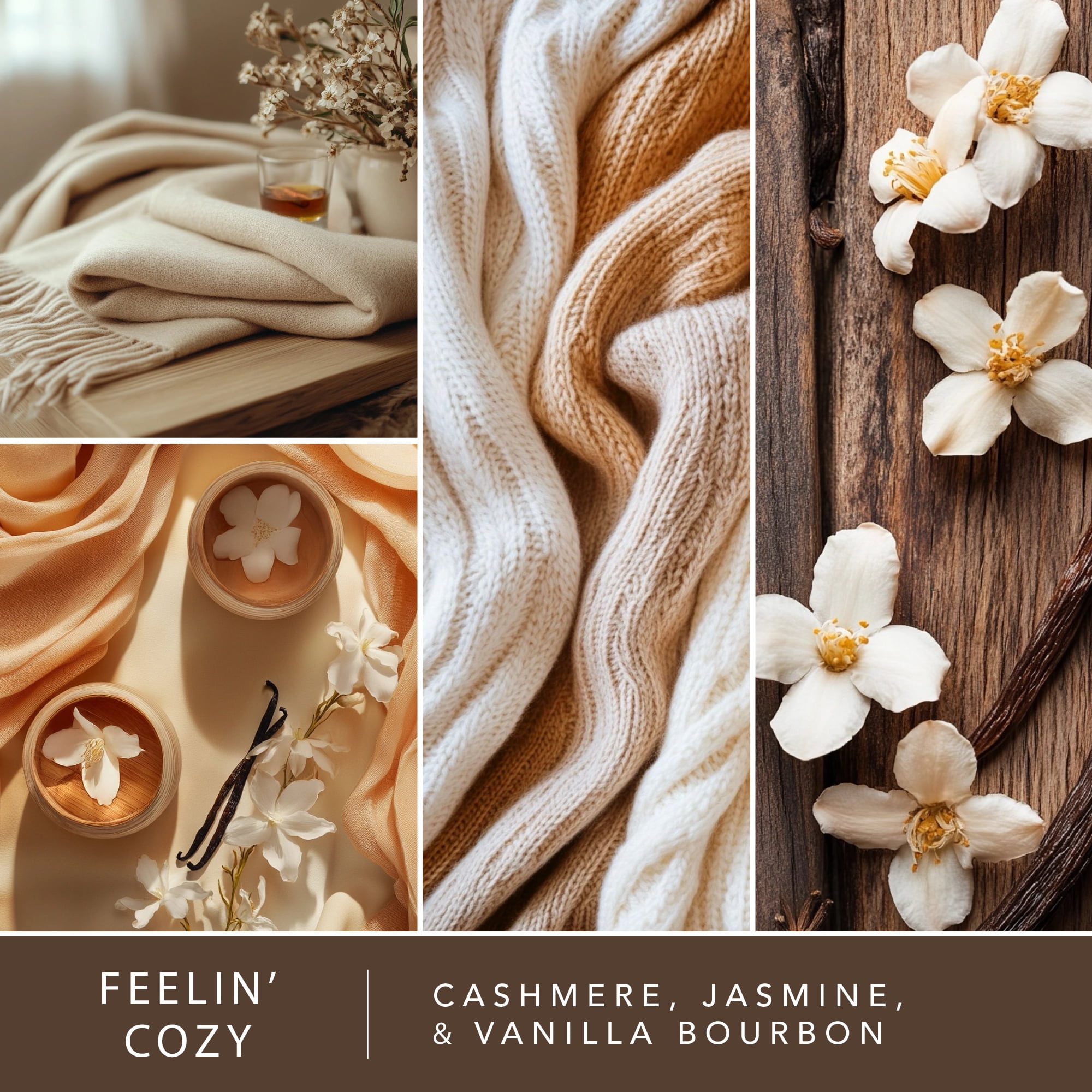 (5 pack) ScentSationals Feelin' Cozy Scented Wax Melts Air Freshener, 5 oz