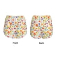 thumbnail image 3 of Yiaed Insects In Plants Print Women's Running Shorts with Liner 3 Zipper Pockets Elastic Workout Athletic Gym Yoga Shorts-XX-Large, 3 of 7