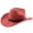 Brick Red, variant on Womens Hat Unisex Curved Brim Suede Western Cowboy Hat Outdoor Country Navy One Size