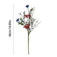 thumbnail image 3 of 4th of July Decoration, 1 Pc Artificial Flowers Red White Blue Patriotic Pick Berry Stem Memorial Independent Labor Day America 250th Anniversary Decor for Home Vase Table Centerpieces, 3 of 6
