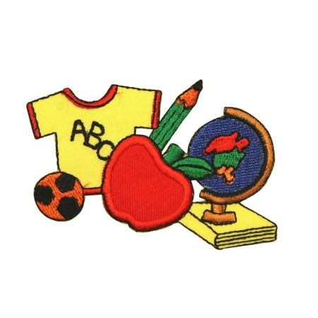 Teacher Icon - ID 1007 School Scene Patch Kids Class Teacher Embroidered Iron On Applique
