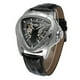 thumbnail image 1 of Reloj de pulsera mecánico automático para hombre con correa de PU (negro y plateado), 1 of 5