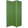 thumbnail image 4 of Oriental Furniture 6 Ft Tall Woven Fiber Room Divider, dark beige color, 3 panel, 4 of 5
