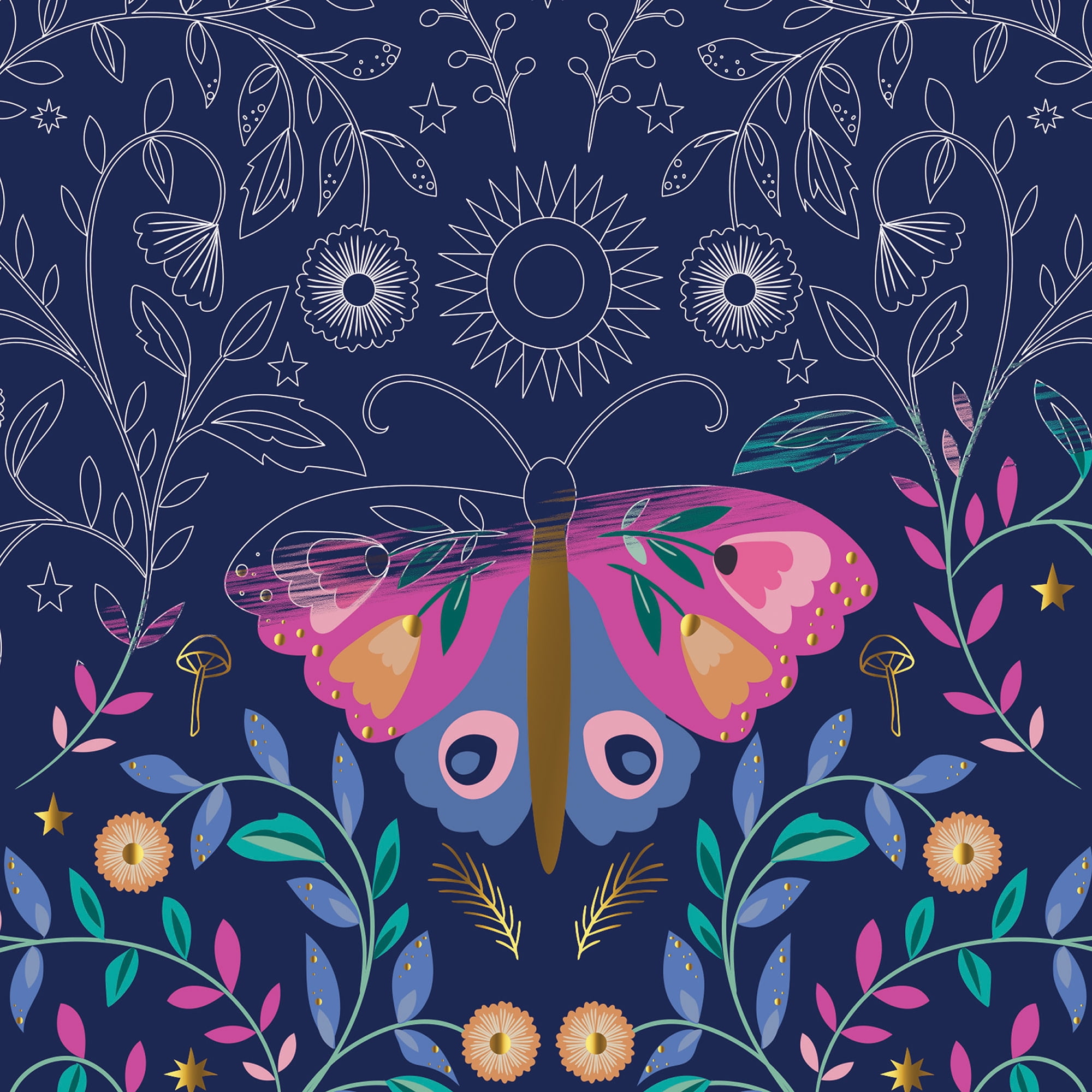 Brea Reese: Scratch Art Paper Pad - Enchanted Wood - 2 Each of 7 Designs, Foil Accents, Dual-Tip Stylus & Brush, Easy-to-Frame 6x8 Pages, Adult Craft