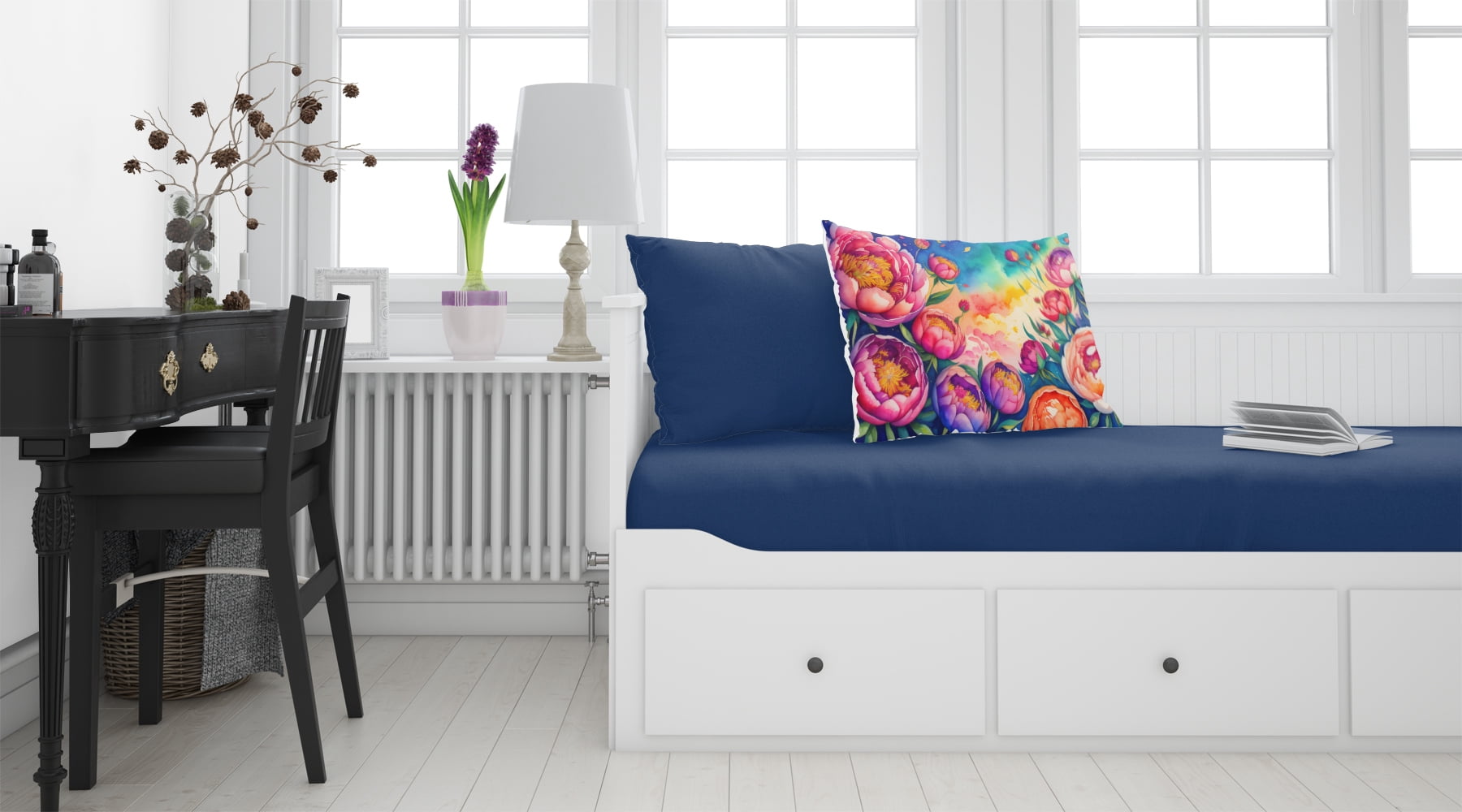 Peonies in Color Fabric Standard Pillowcase