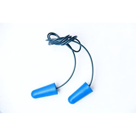 

100-Pack of Cordova EPFCMD01 Encore Blue Metal Detectable Foam PU Ear Plugs Blue PVC Corded NRR 32 DB