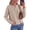 Light Khaki, variant on PRETTYGARDEN Women's Fall Button Up Cozy Pullover Sweaters | Stretchy Soft Knit, Drop Shoulder Long Sleeve Tops, Henley Crewneck Rolled Edge, Dressy Casual Blouses, Trendy Winter Clothes