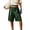 yue866-Green, variant on KHONTS Women's Lace Satin High Waisted Bermuda Shorts Knee Length Cute Basketball Shorts Green XL