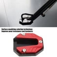 thumbnail image 3 of HUGFEGWE Motorcycle Side Stand Plate Pad, Kickstand Extender, Universal, Red, Aluminium Alloy, Side U2536-7069, 3 of 9