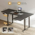 thumbnail image 2 of ONBRILL L Shaped Standing Desk, 63x43 Inches Electric L Stand Up Desk with 4 Legs, Dual Motor and Memory Controller, Adjustable Height from 28-46 Inches for Home and Computer Workstation, Black, 2 of 16