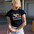 thumbnail image 2 of Retro Baby It's Cold Outside Magical Holiday Season Gift Idea, Navy Blue T-Shirt, XL, 2 of 5