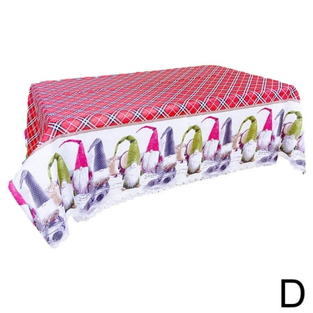 

Christmas Tablecloth Rectangle Table Cloth Cover Dinner i Decor 59x71 GX A9S5