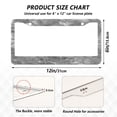 thumbnail image 7 of Aluminum License Plate Frame 2 Pack Car Exterior Accessory Car Tag Holder for Front Rear Plates Cars Decor Silver Metal Flower Pattern, 7 of 7