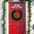 thumbnail image 7 of Cedar Christmas Wreath with Red Bow, 10.23 Inch Greenery Artificial Wreath, Winter Door Decor for Indoor Outdoor Xmas Holiday Season Decor, 7 of 7