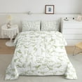 thumbnail image 2 of Manfei Safari Animal Dinosaur Full Size Comforter Sets,Cartoon Dino Bedding Comforter Set,Green White Bedding Sets For Teens,Luxury Bedroom Decor Reversible,3 Pieces, 2 of 8