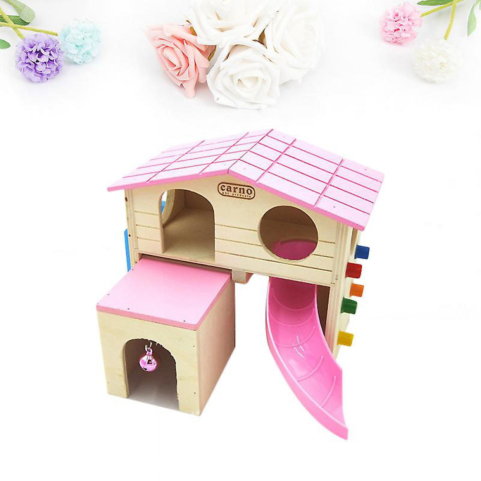 1pcs Wooden Hamster Sliding Stair House