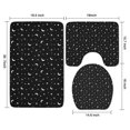 thumbnail image 3 of Black White Moon Star Pattern Bathroom Rugs Sets 3 Piece,Toilet Cover Set,Absorbent Non Slip Bathroom Mats Sets with U-Shaped Contour Rug Toilet Rug Set, 3 of 5