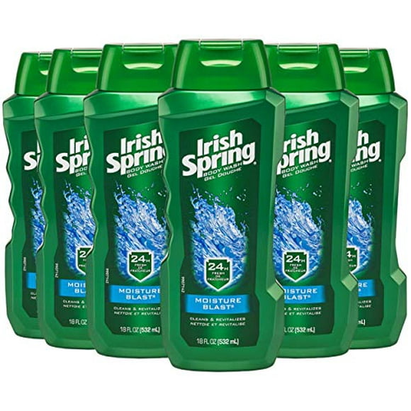 Irish Spring Gel Douche Hydratant Moisture Blast - 18 Onces Liquides (Lot de 6)