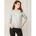 thumbnail image 3 of Sudadera Allegra K con Estampado de Gato de Cuello Redondo para Mujer Gris Claro XS, 3 of 6