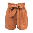 thumbnail image 4 of Sngxgn Womens High Waisted Running Shorts Workout Shorts with Liner Pockets(Orange,XXL), 4 of 5