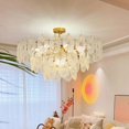 thumbnail image 4 of GPD Modern Luxury Glass Ceiling Chandelier Living Room K9 Crystal LED Lights For Bedroom Kitchen Island Lamp Room Decor Fixtures My Lux Decor Round, 4 of 13