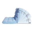 thumbnail image 2 of Blue Microplush Recliner Chair - Foam Filling, Steel Tube Frame, Armless, 2 of 9