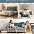 thumbnail image 7 of ANMINY Large Headboard Pillow - Removable Cover | 100% Cotton Filling | Bolster for Daybed & Sofa, 7 of 7