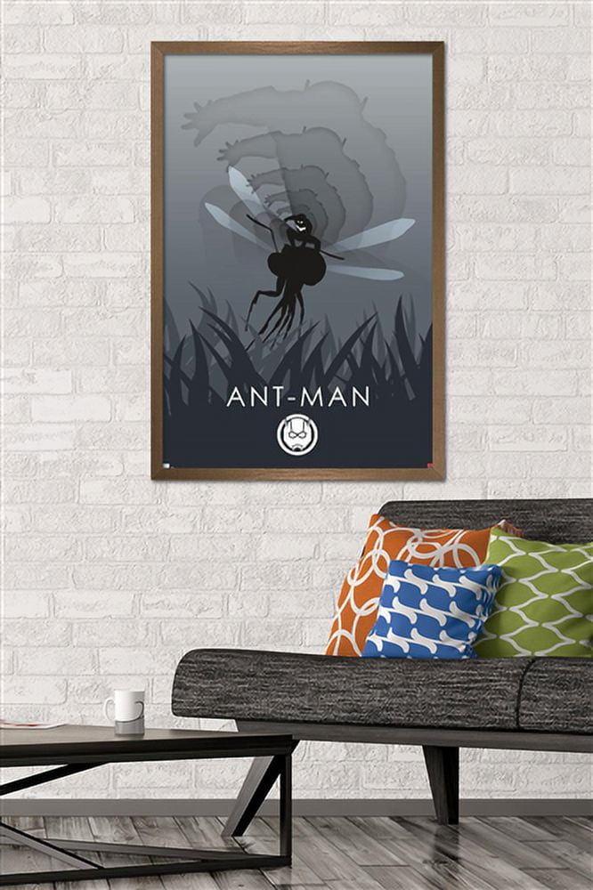 Marvel Heroic Silhouette - Ant-Man Wall Poster, 22.375" x 34", Framed