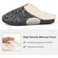 thumbnail image 3 of Women's Cozy Memory Foam Slippers Fuzzy Wool-Like Plush Fleece Lined House Shoes w/Indoor, Outdoor Anti-Skid Rubber Sole, 3 of 6