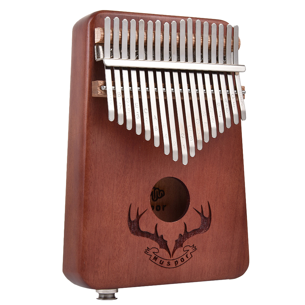 Kalimba Instrument Finger Piano Thumb Kids Key African Mahogany Wood 17