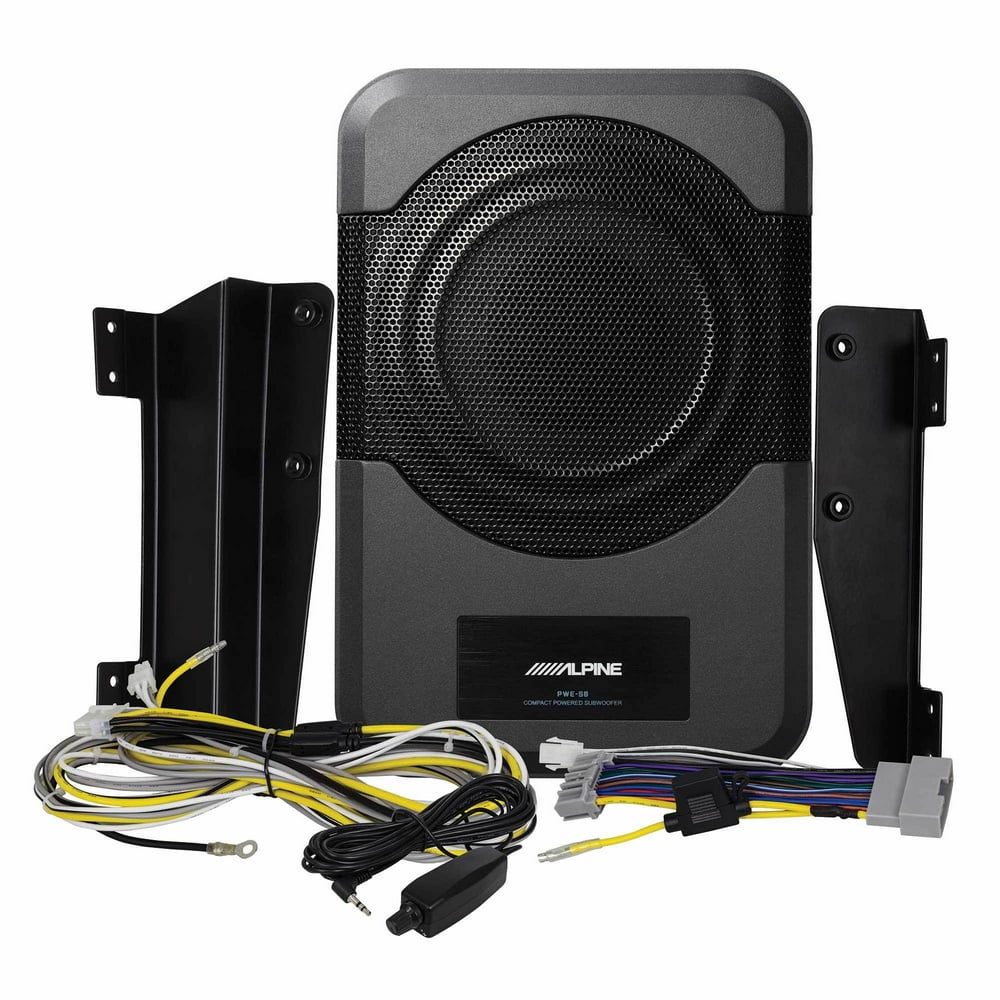 Alpine 8" 240W Compact Powered 2011+ Jeep Wrangler Subwoofer System PWES8WRA