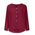 thumbnail image 3 of Dagugfen Plus Size Business Casual Tops for Women Button down Loose Lightweight Formal Long Sleeve Shirts, 3 of 6