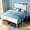 White, variant on MARQUESSIA Tall Bed Frame Full with Upholstered Headboard and LED Lights Victorian Vintage 20" Under Bed Storage Heavy Duty Metal Slats & Noise Free Black