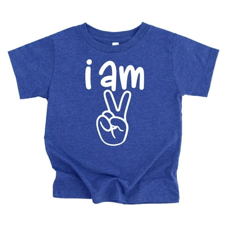 

I Am Two 2nd Birthday T-Shirt for Boys Second Birthday Outfit Vintage Royal Shirt 4T