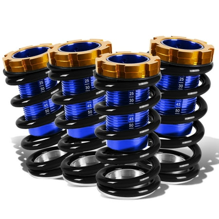 Gold Testing Kit Scale For 88-00 Civic / CRX / Del Sol / Integra Aluminum Scaled Coilover Kit (Black Springs Blue Sleeves) 00 99 98 97 96 95 94 ()