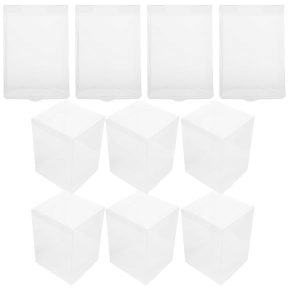 15 Pcs Pvc Transparent Box Christmas Gift Fruit Packaging Treat Boxes Party Favors Wedding Clear for Wrapping
