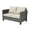 Beige, variant on XIZZI Outdoor Furniture 50" Loveseat Sofa Couch with Gray Wicker Rattan(Black Cushion)