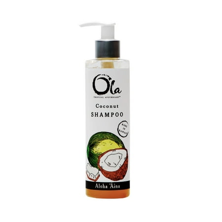 Ola Tropical Apothecary Coconut Organic Shampoo, Lemongrass, 8 fl oz