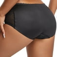 thumbnail image 4 of YWDJ Womens Shaping Briefs Underwear Breathable Lightweight No Show Fashion Breathable Soft Stretch Panties Underwear With Belly Briefs Black L, 4 of 5