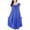Blue, variant on Maean Womens Nightgowns Satin Silky Short Sleeve Long Nightgown Loose Sleepwear Loungewear Nightdress